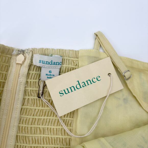 NEW Sundance Dress S / 6 Maxi Embroidered Floral Tiered Cotton Silk Beach Summer - Picture 11 of 12